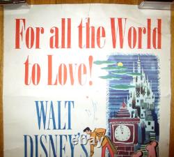 Vintage 1950 Original Cinderella Walt Disney Insert in Ex+ Condition