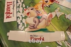 Vintage 1980s Walt Disney Bambi Cardboard Standee Movie Store Display Rare