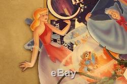 Vintage 1990s Walt Disney Cinderella Cardboard Standee Movie Store Display Rare