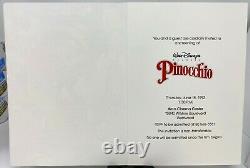 Vintage 1992 Pinocchio Ticket Walt Disney Dickie Jones Christian Rub Mel Blanc