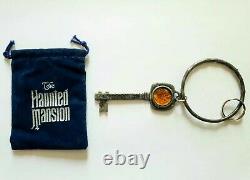 Vintage 2003 The Haunted Mansion Movie Promo Hologram Metal Key Keychain Disney
