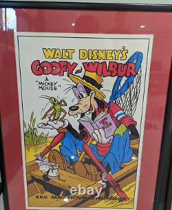 Vintage 4 1st edition Disney Character Seripgraph Art-1939 Original Movie Poster