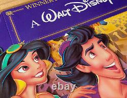 Vintage Disney 1992 Aladdin Video Store Movie Cardboard Standee Floor Display