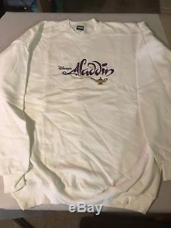 Vintage Disney ALADDIN PROMO Sweatshirt RARE- NEVER WORN, 1993 Embroidered NOS