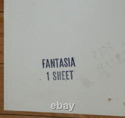 Vintage Disney Fantasia 1-sheet poster Buena Vista 1956 re-release Stokowski