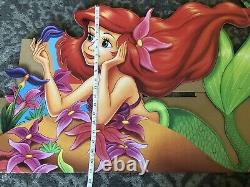 Vintage Disney Little Mermaid Full Movie Display Standee 90s Video Store VHS