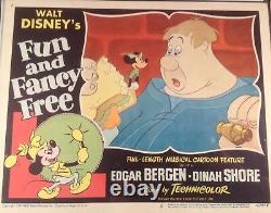 Vintage Disney Rare Orig. Fun And Fancy Free Lobby Card #1- 1947- Cartoon