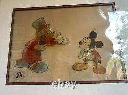 Vintage Framed Disney Original Hand Painted Movie Film Cell With Free Shipping