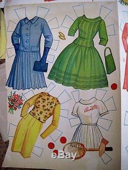 Vintage RARE Disney 1961 Annette In Hawaii Paper Doll withMostly Uncut Clothes