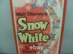 Vintage Snow White & The Seven Dwarfs 1958 Poster Walt Disney Classic R58/1