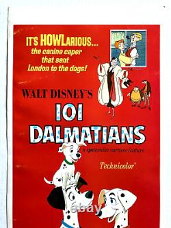 WALT DISNEY ANIMATION 101 DALMATIANS Movie Poster Insert 14x36 R1969