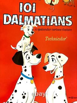 WALT DISNEY ANIMATION 101 DALMATIANS Movie Poster Insert 14x36 R1969