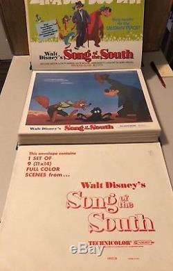 WALT DISNEY SONG OF THE SOUTH 1980 ORIGINAL U. S. MOVIE LOBBY CARD SET OF 8 11x14