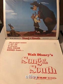 WALT DISNEY SONG OF THE SOUTH 1980 ORIGINAL U. S. MOVIE LOBBY CARD SET OF 8 11x14