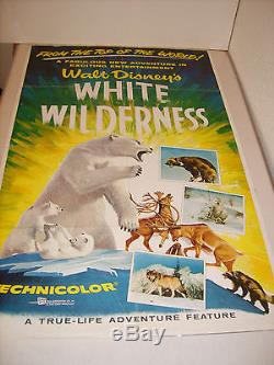 WHITE WILDERNESS 1958 DISNEY ORIGINAL 27x41 FOLDED MOVIE POSTER (468)