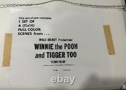 WINNIE POOH TIGGER TOO 1974 ORIG. DISNEY LOBBY CARD SET OF 6 11X14, Framed