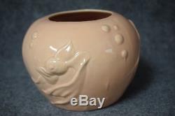 Walt Disney 1940 Fantasia Vernon Kilns Pottery Goldfish Bowl Vase Pale Salmon