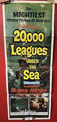 Walt Disney 20,000 LEAGUES UNDER THE SEA R1971 14X36 MOVIE POSTER KIRK DOUGLAS