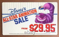 Walt Disney ALL-STAR ANIMATION Video Store Standee CIB 1983 VTG Promo LG 6x4 ft