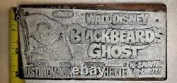 Walt Disney BLACKBEARDS GHOST. RARE 1968 Zinc Movie Plate