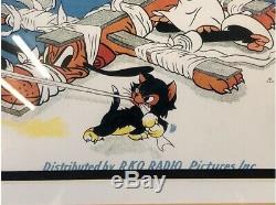 Walt Disney First Aiders 1944 Framed Promotional Art Ultra Rare Circa 1944