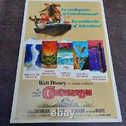 Walt Disney ISO The Castaways Original 1962 Movie Theatre Display Poster Lobby