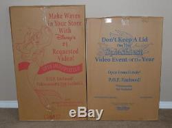 Walt Disney Little Mermaid 1 & 2 Standee Cardboard Cutout Video Store Promo 90's