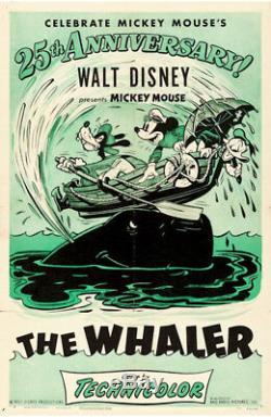 Walt Disney Mickey Mouse in The Whalers Vintage Movie Poster 1953
