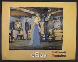 Walt Disney Pinocchio Lobby Cards (2) Original 1940 11 X 14 Blue Fairy