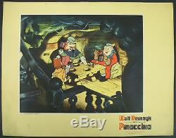 Walt Disney Pinocchio Lobby Cards (2) Original 1940 11 X 14 Blue Fairy