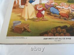 Walt Disney Prints In Magnificent Full Color Snow White Bambi Lithographed 1947