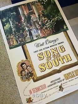 Walt Disney Song Of The South Original Linen Back Splash Mountain Movie Poster