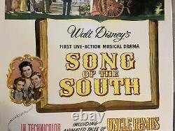 Walt Disney Song Of The South Original Linen Back Splash Mountain Movie Poster
