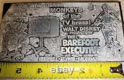 Walt Disney The Barefoot Executive. Kurt Russell 1971 Zinc Movie Plate