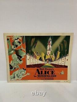 Walt Disney's Alice In Wonderland 1951 Rare Disney Animation Lobby Card Set