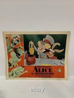 Walt Disney's Alice In Wonderland 1951 Rare Disney Animation Lobby Card Set