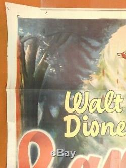 Walt Disney's BAMBI R-1948 ANIMATION Classic Movie 27x41 ONE SHEET FILM POSTER