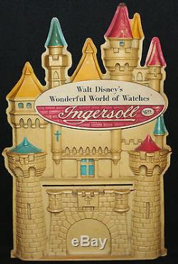 Walt Disney's Wonderful World of Watches Store Display Rare Ingersoll 1960's