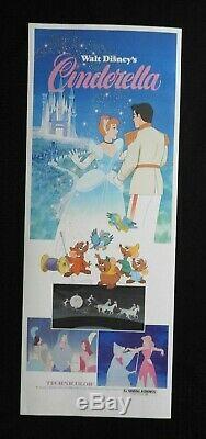 Walt Disneys' Cinderella (1950) Re-release 1979 14x36 Movie Poster NEVER ROLLED