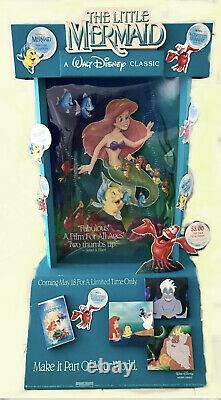 Walt Disneys Little Mermaid POP Pre-Release VHS Movie 8ft Standee Kit New RARE
