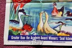 Water Birds Disney original 1952 movie poster and Campaign Flyer