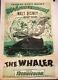 Whaler! R'53 Mickey Mouse, Walt Disney Cartoon Original U. S. Os Film Poster