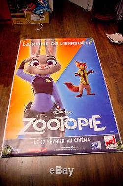 ZOOTOPIA E Walt Disney 4x6 ft Bus Shelter Original Movie Poster 2016