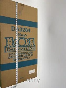 101 DALMATIENS-DISNEY 3D Affiche en carton suspendue à l'ancienne en boîte originale.
