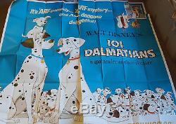 101 Dalmatians R-1969 Affiche Originale De Film De Disney 6 Feuilles Inutilisée