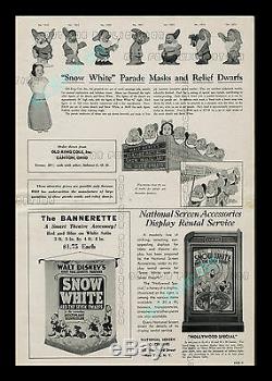1938 Blanche-neige Et Les Sept Nains Walt Disney Campagne Du Livre Avec Herald