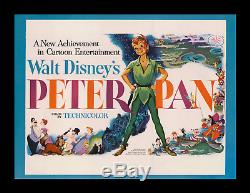 1952 Peter Pan A Roulé L'affiche De Film De 1-sh De Disney Transit Advance Seulement Connu Connu