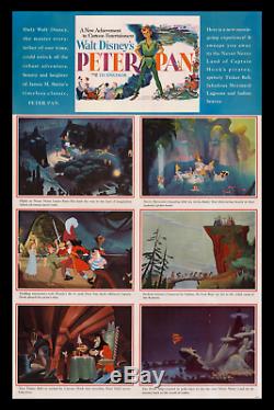 1952 Peter Pan Roulé Disney Transit 1-sh Affiche Du Film Advance Seulement Connu Orig