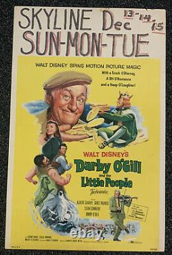 1959 Litho Walt Disney Darby O’gill And The Little People Window Card 14 X 22
