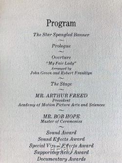 1965 37e Cérémonie Des Oscars Programme Mary Poppins Oscars Walt Disney Julie Andrews
